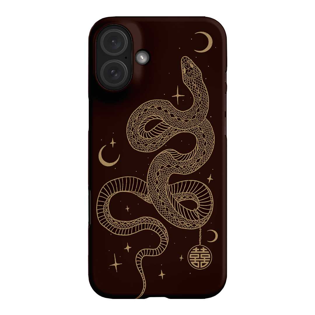 Astro Snake in Brown Printed Phone Cases by Veronica Tucker - The Dairy