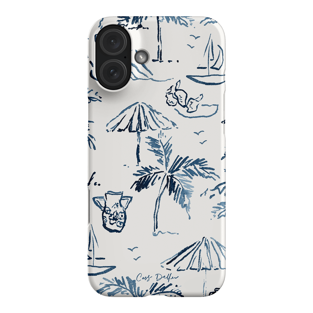 Balmy Blue Printed Phone Cases iPhone 16 Plus / Snap by Cass Deller - The Dairy