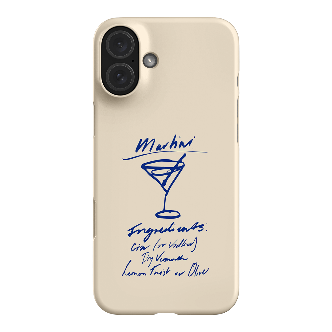 Martini Mood Cream Printed Phone Cases iPhone 16 Plus / Snap by The Dairy - The Dairy