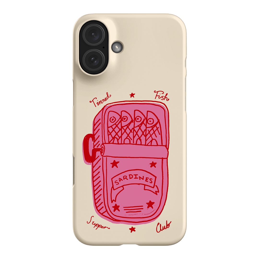 Sardine Social Red Printed Phone Cases iPhone 16 Plus / Snap by The Dairy - The Dairy