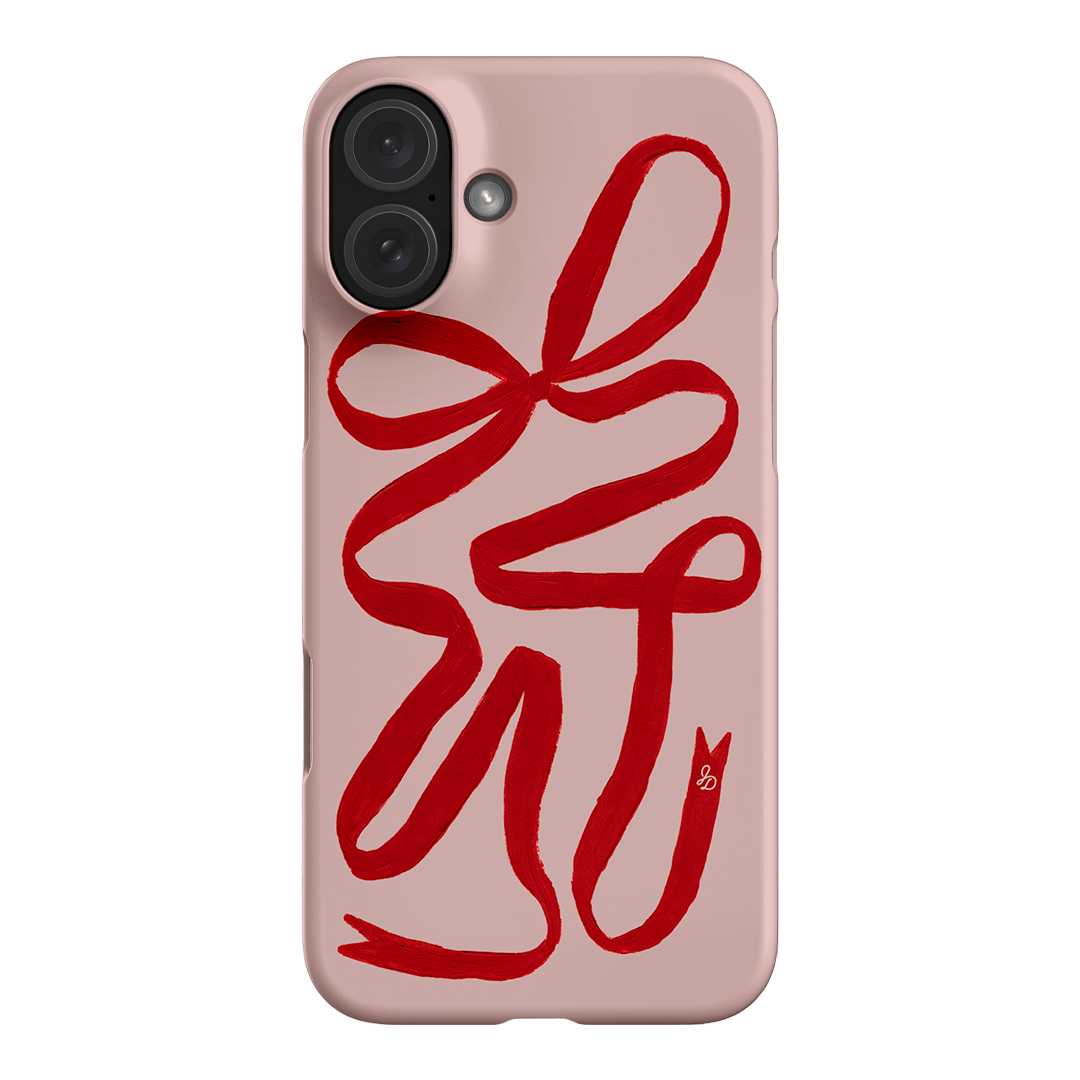 Valentine Ribbon Printed Phone Cases iPhone 16 Plus / Snap by Jasmine Dowling - The Dairy