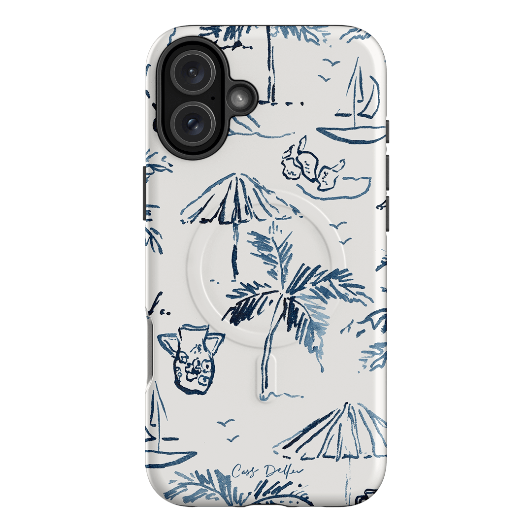 Balmy Blue Printed Phone Cases iPhone 16 Plus / Armoured MagSafe by Cass Deller - The Dairy