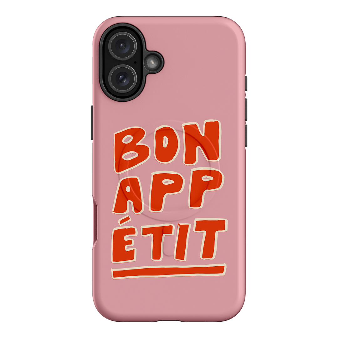 Bon Appetit Pink Printed Phone Cases iPhone 16 Plus / Armoured MagSafe by The Dairy - The Dairy