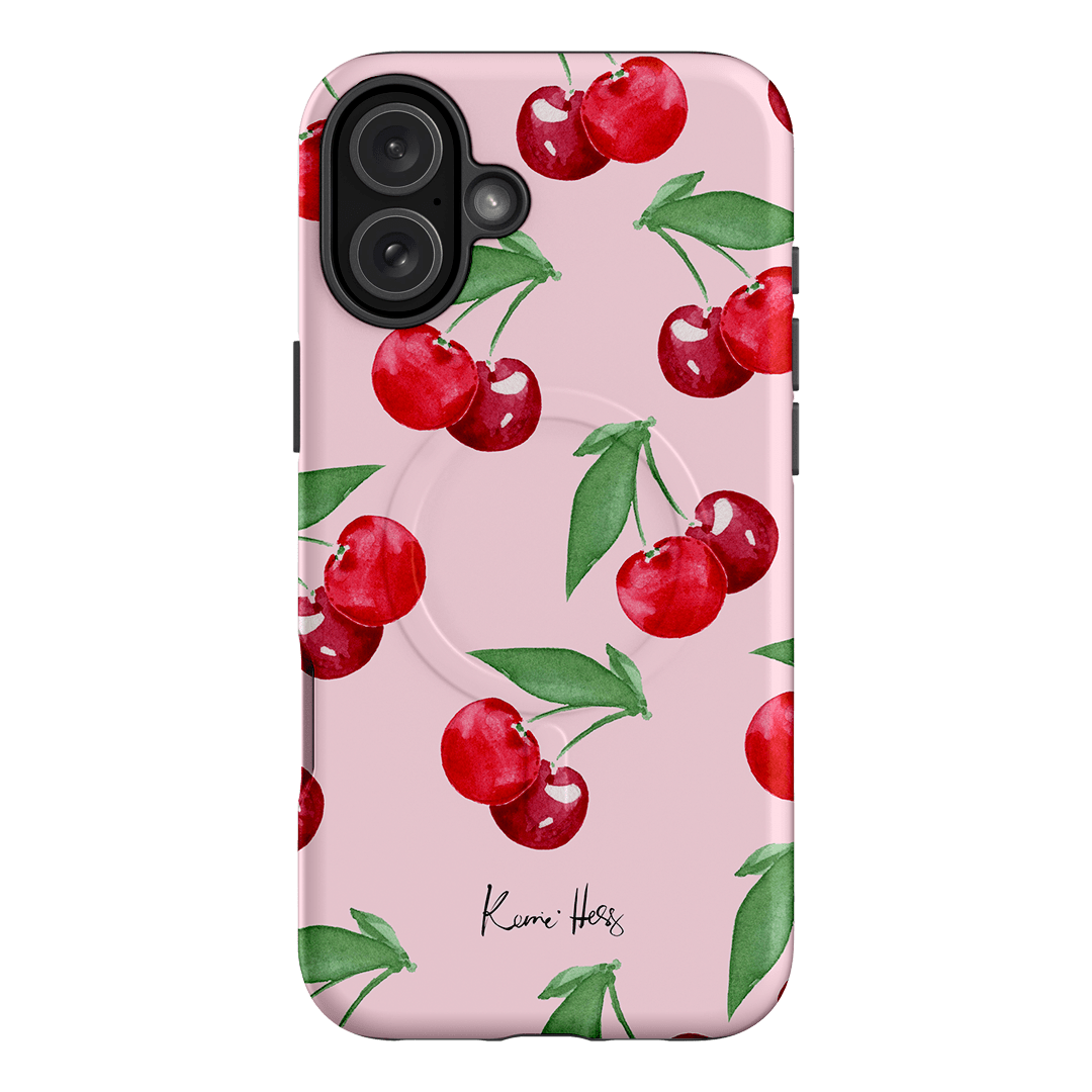 Cherry Rose Printed Phone Cases iPhone 16 Plus / Armoured MagSafe by Kerrie Hess - The Dairy