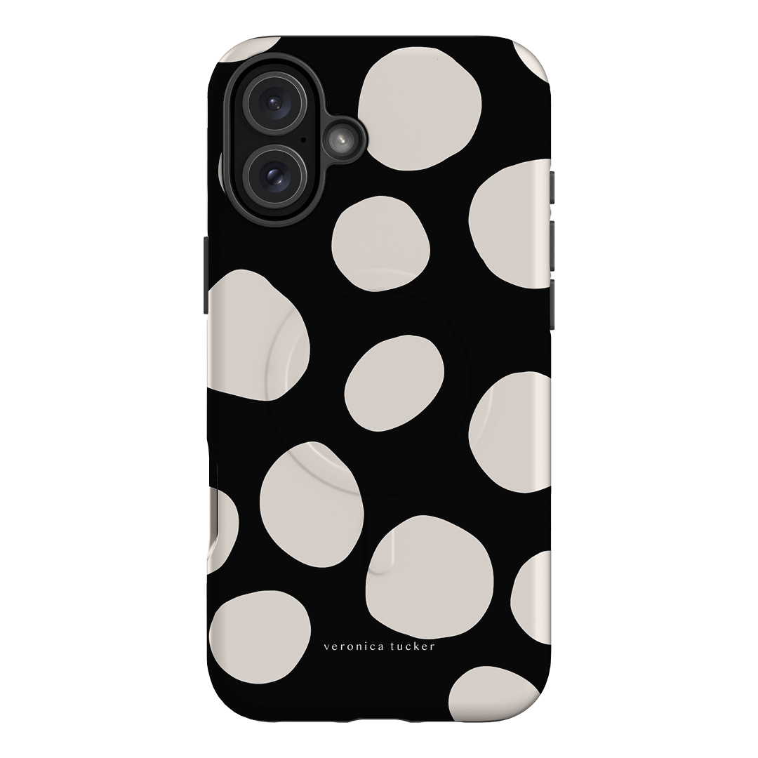 Pebbles Noir Printed Phone Cases iPhone 16 Plus / Armoured MagSafe by Veronica Tucker - The Dairy