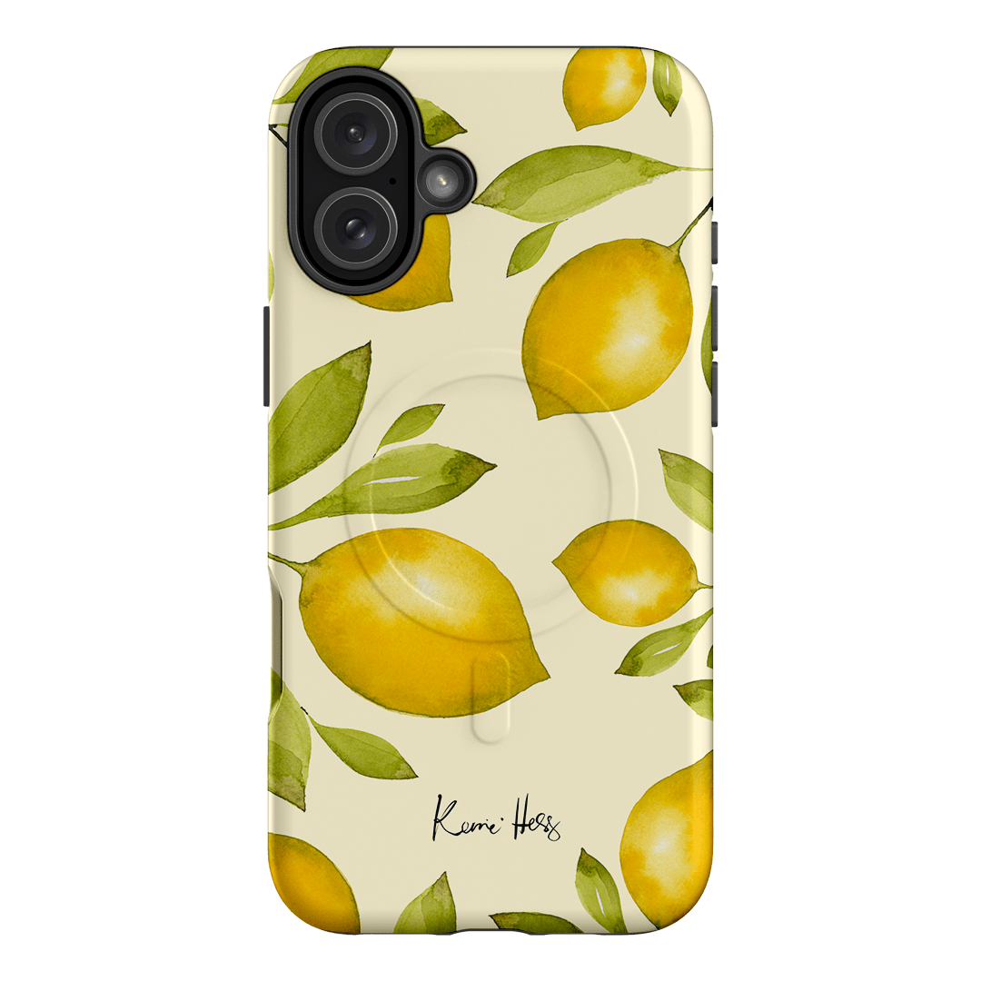 Summer Limone Printed Phone Cases iPhone 16 Plus / Armoured MagSafe by Kerrie Hess - The Dairy