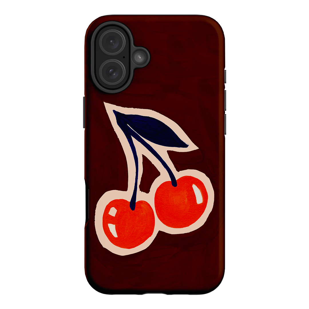 Cherries Printed Phone Cases iPhone 16 Plus / Armoured by Studio Bon - The Dairy