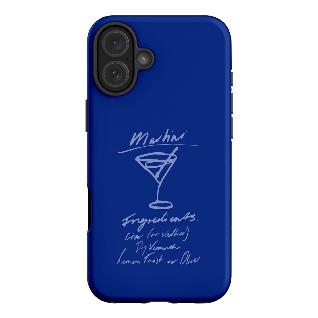 Martini Mood Blue Printed Phone Cases iPhone 16 Plus / Armoured by The Dairy - The Dairy