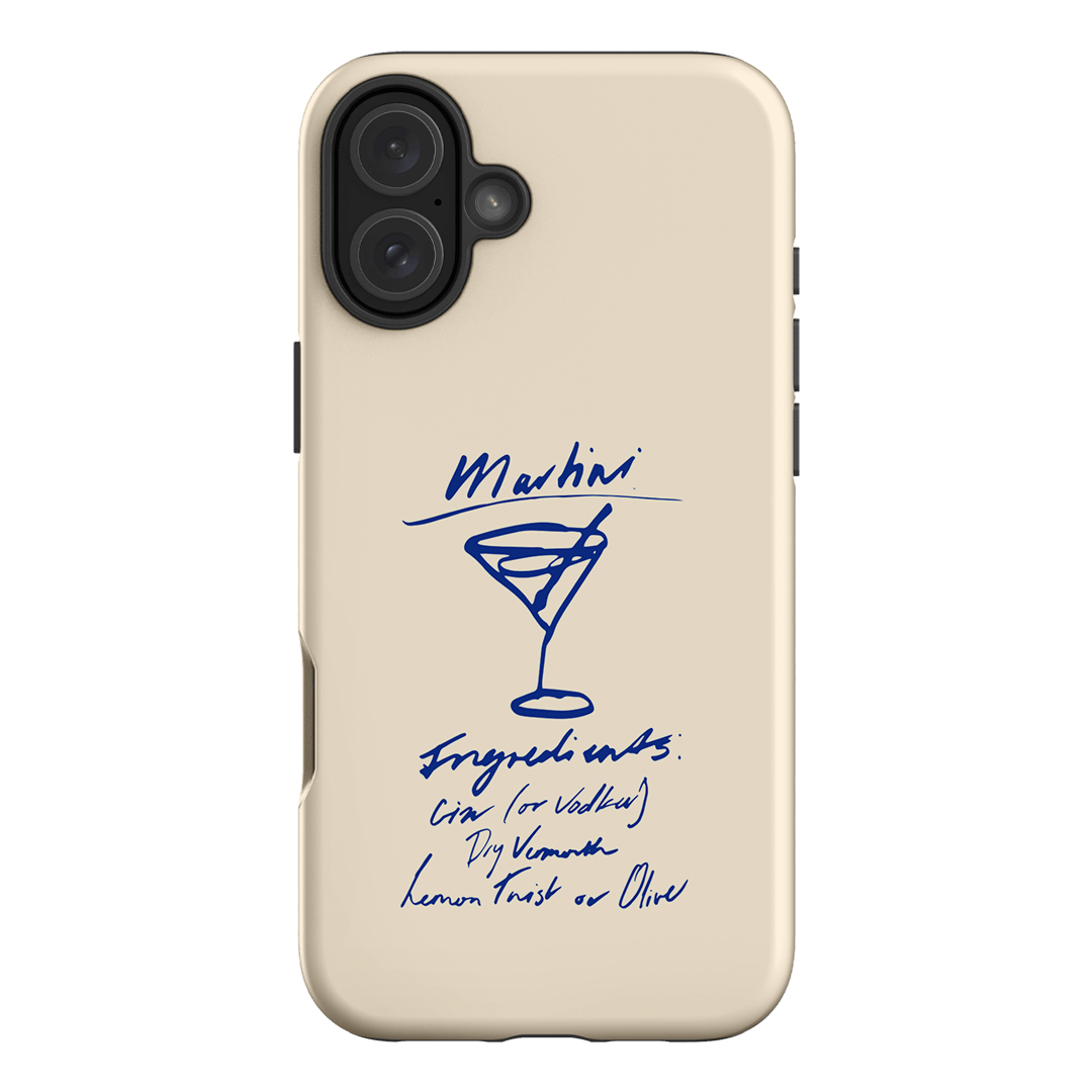 Martini Mood Cream Printed Phone Cases iPhone 16 Plus / Armoured by The Dairy - The Dairy