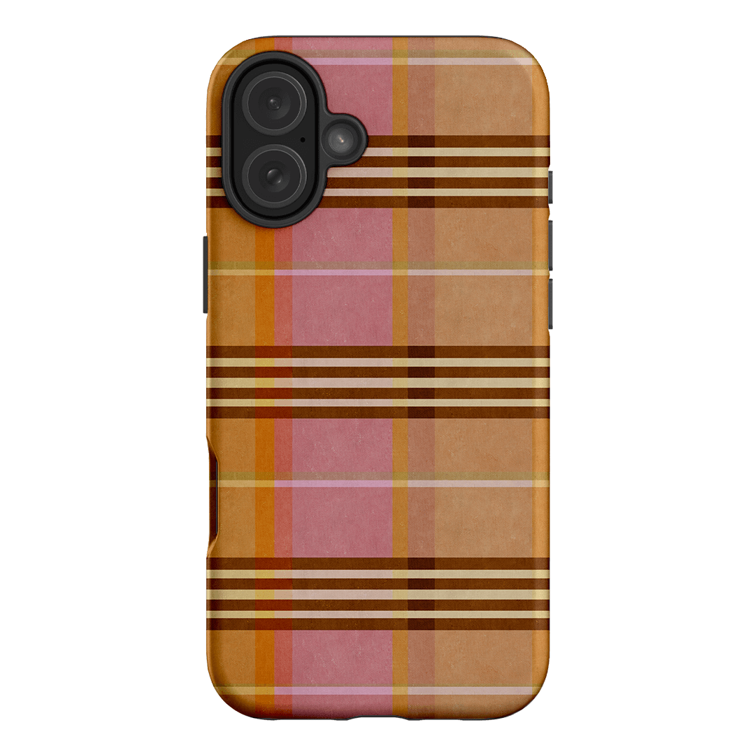 Peachy Plaid Printed Phone Cases iPhone 16 Plus / Armoured by Fenton & Fenton - The Dairy