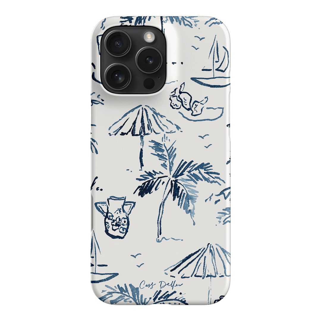 Balmy Blue Printed Phone Cases iPhone 16 Pro Max / Snap by Cass Deller - The Dairy