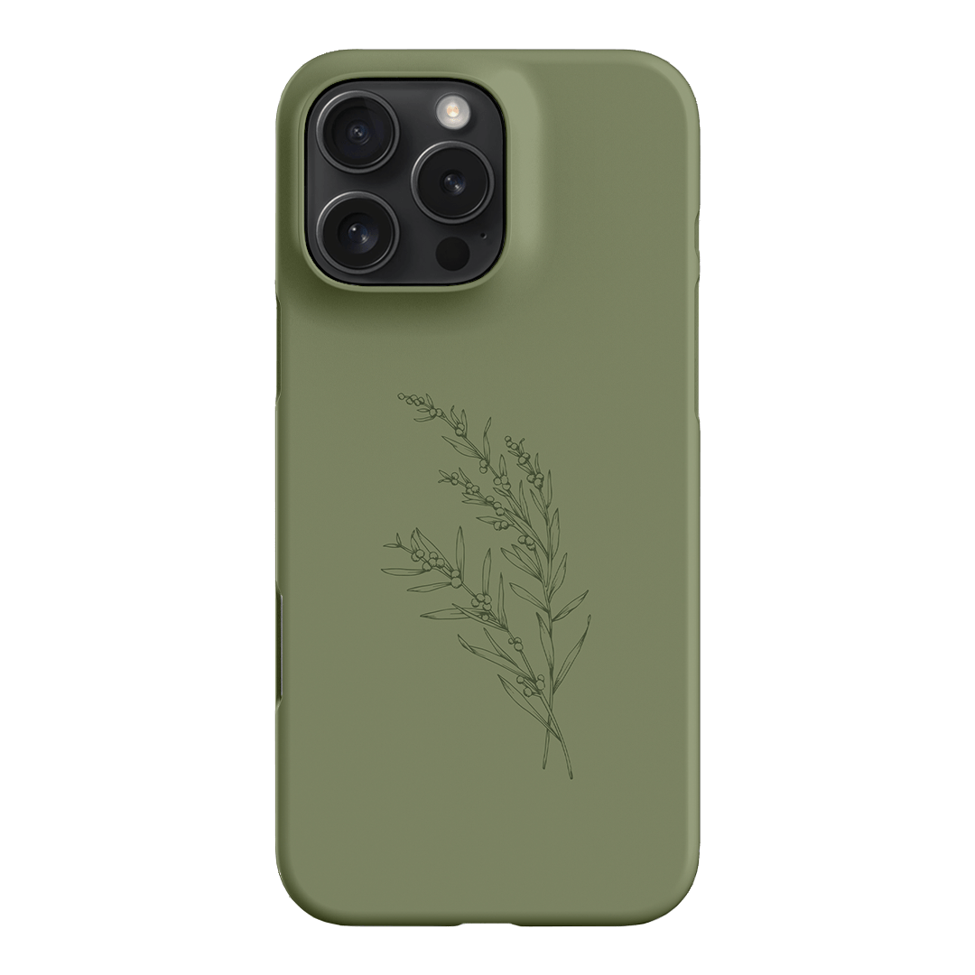 Khaki Wattle Printed Phone Cases iPhone 16 Pro Max / Snap by Typoflora - The Dairy