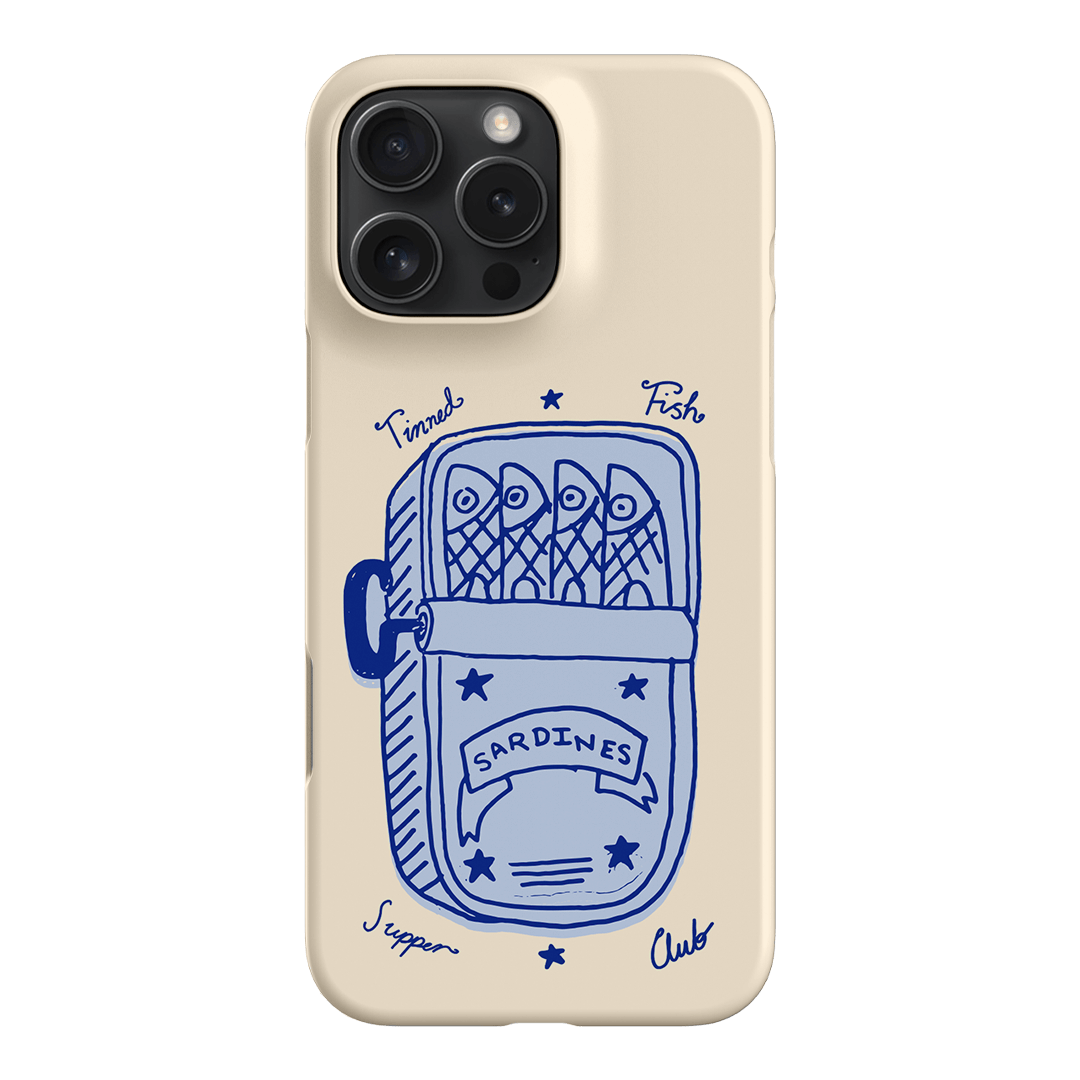 Sardine Social Blue Printed Phone Cases iPhone 16 Pro Max / Snap by The Dairy - The Dairy