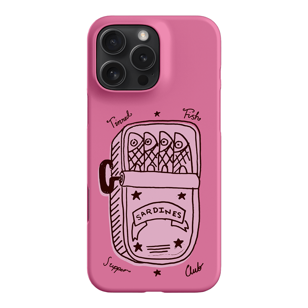 Sardine Social Pink Printed Phone Cases iPhone 16 Pro Max / Snap by The Dairy - The Dairy