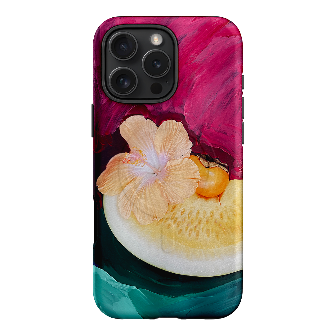 Hibiscus Melon Printed Phone Cases iPhone 16 Pro Max / Armoured MagSafe by Nicole Nelius - The Dairy