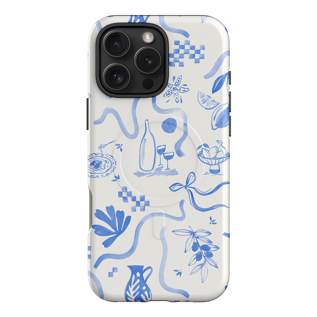 Mediterranean Wave Printed Phone Cases iPhone 16 Pro Max / Armoured MagSafe by Charlie Taylor - The Dairy