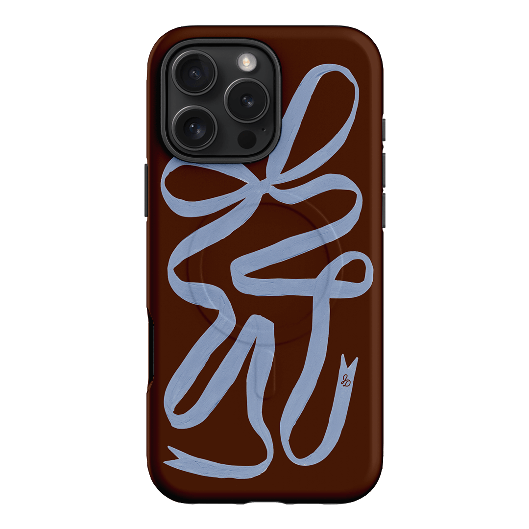 Mocha Ribbon Printed Phone Cases iPhone 16 Pro Max / Armoured MagSafe by Jasmine Dowling - The Dairy