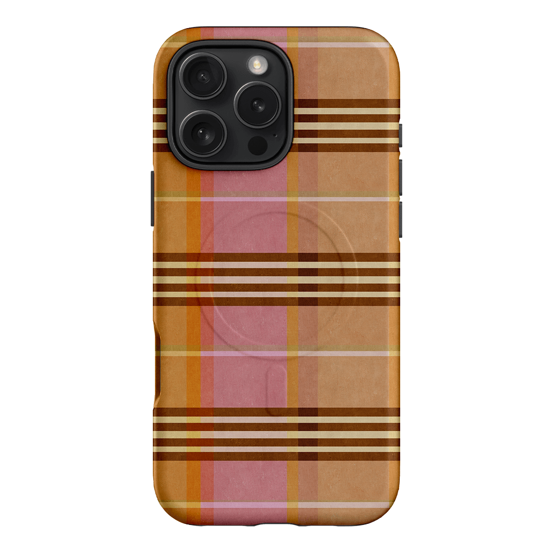 Peachy Plaid Printed Phone Cases iPhone 16 Pro Max / Armoured MagSafe by Fenton & Fenton - The Dairy