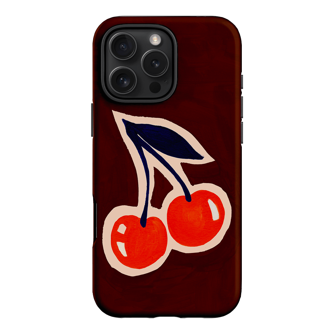 Cherries Printed Phone Cases iPhone 16 Pro Max / Armoured by Studio Bon - The Dairy