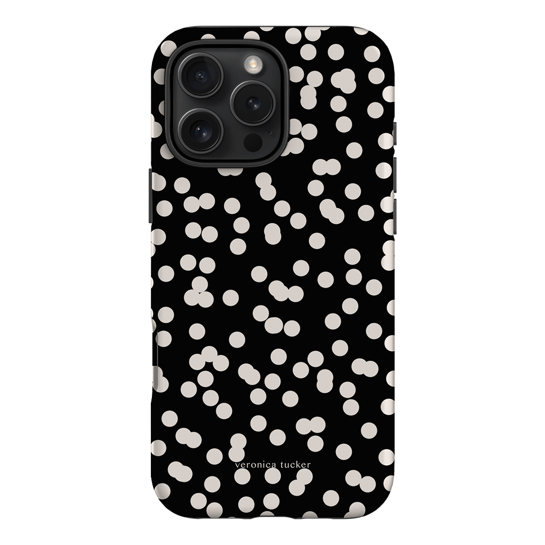 Mini Confetti Noir Printed Phone Cases iPhone 16 Pro Max / Armoured by Veronica Tucker - The Dairy