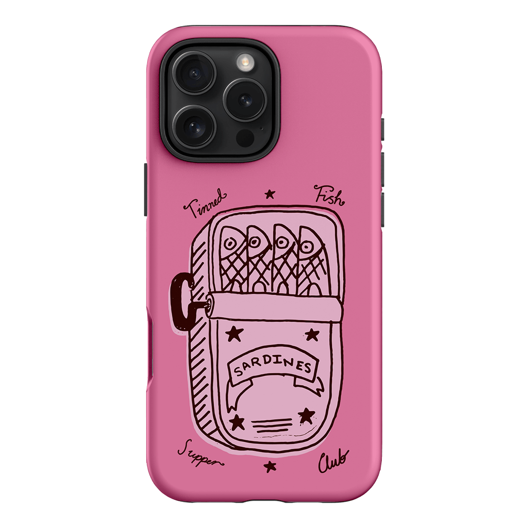 Sardine Social Pink Printed Phone Cases iPhone 16 Pro Max / Armoured by The Dairy - The Dairy