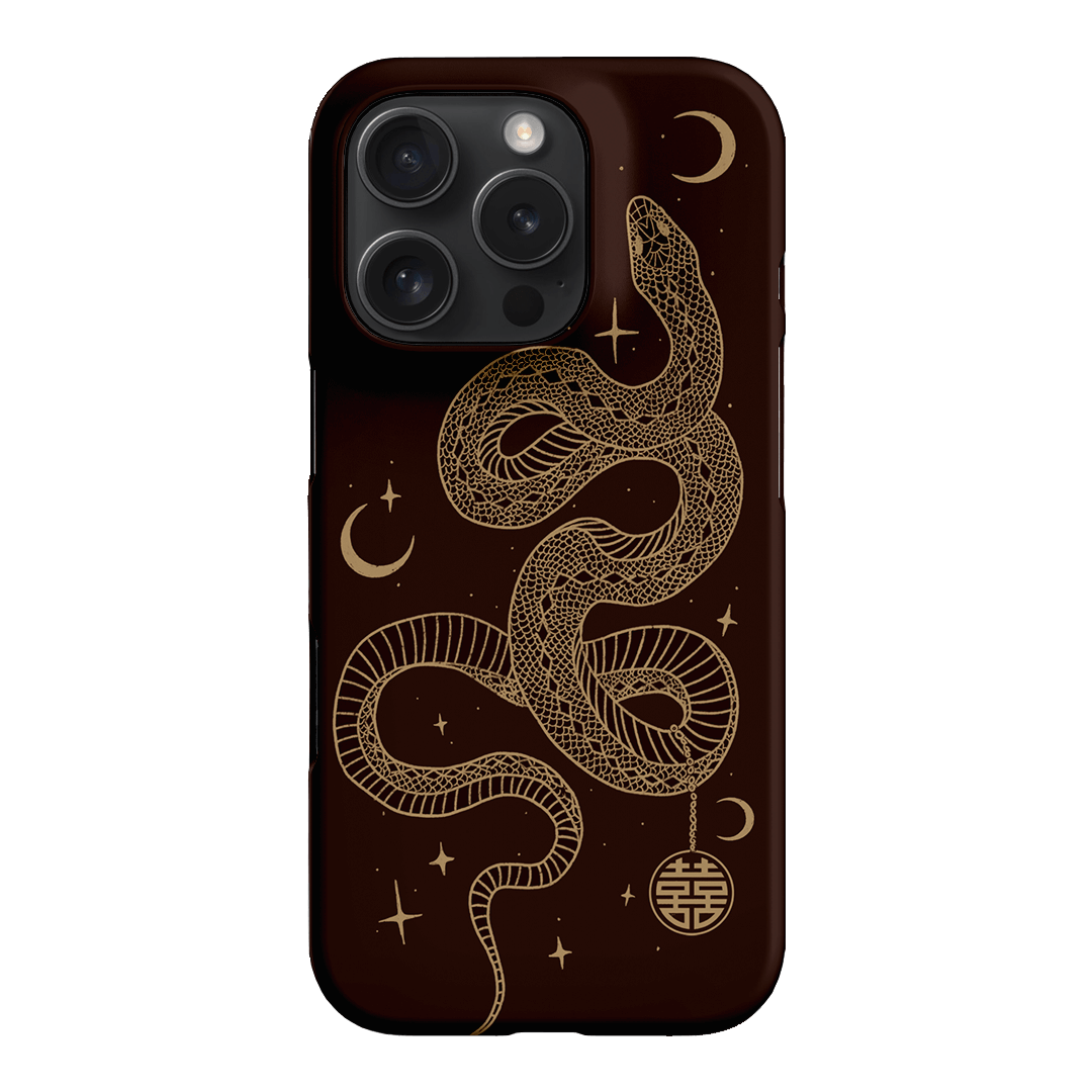 Astro Snake in Brown Printed Phone Cases by Veronica Tucker - The Dairy