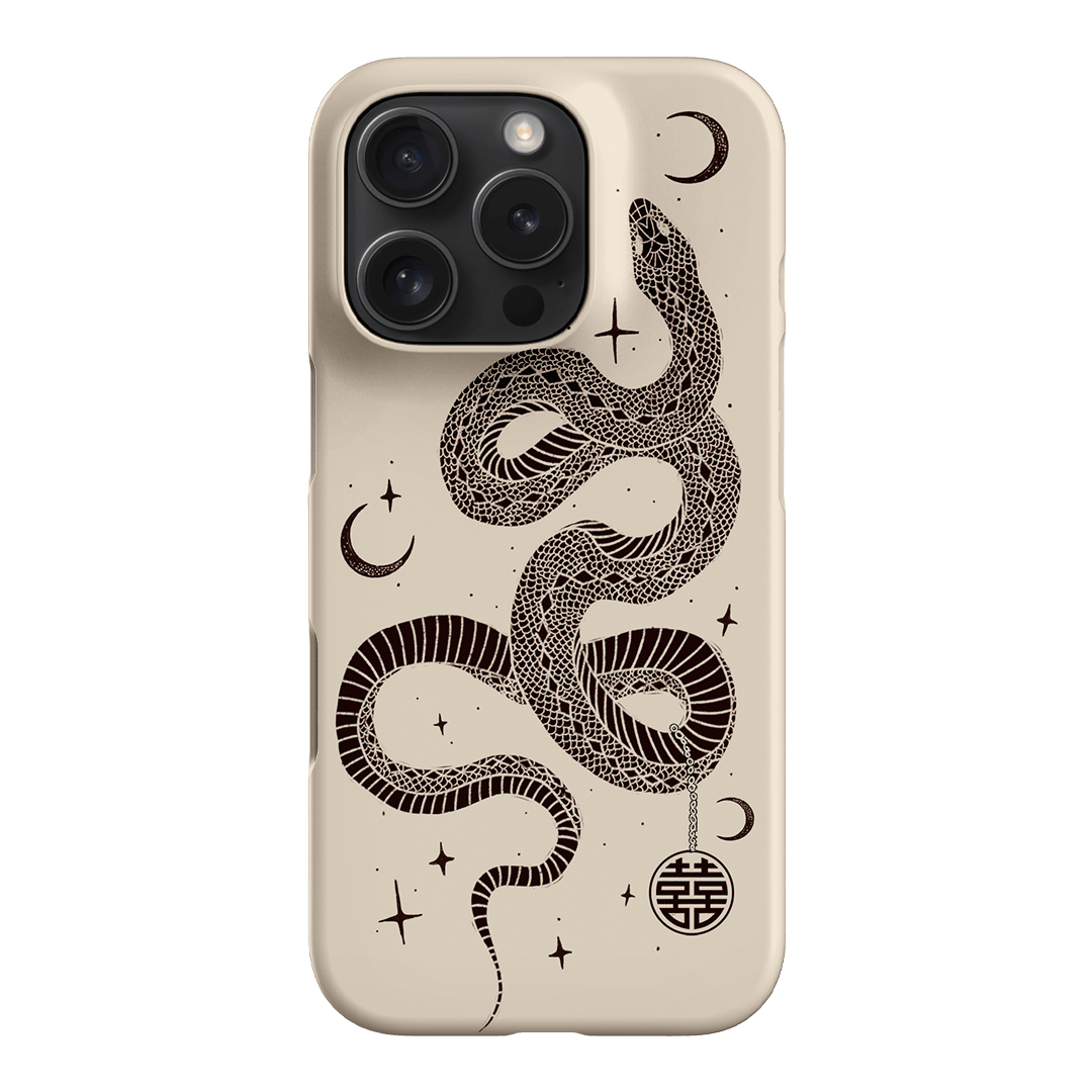 Astro Snake in Cream Printed Phone Cases by Veronica Tucker - The Dairy