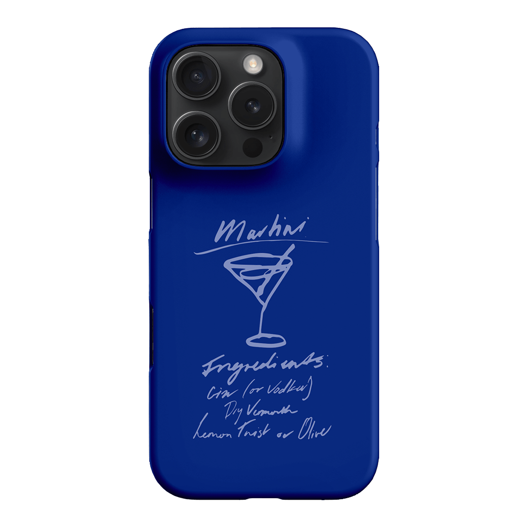 Martini Mood Blue Printed Phone Cases iPhone 16 Pro / Snap by The Dairy - The Dairy