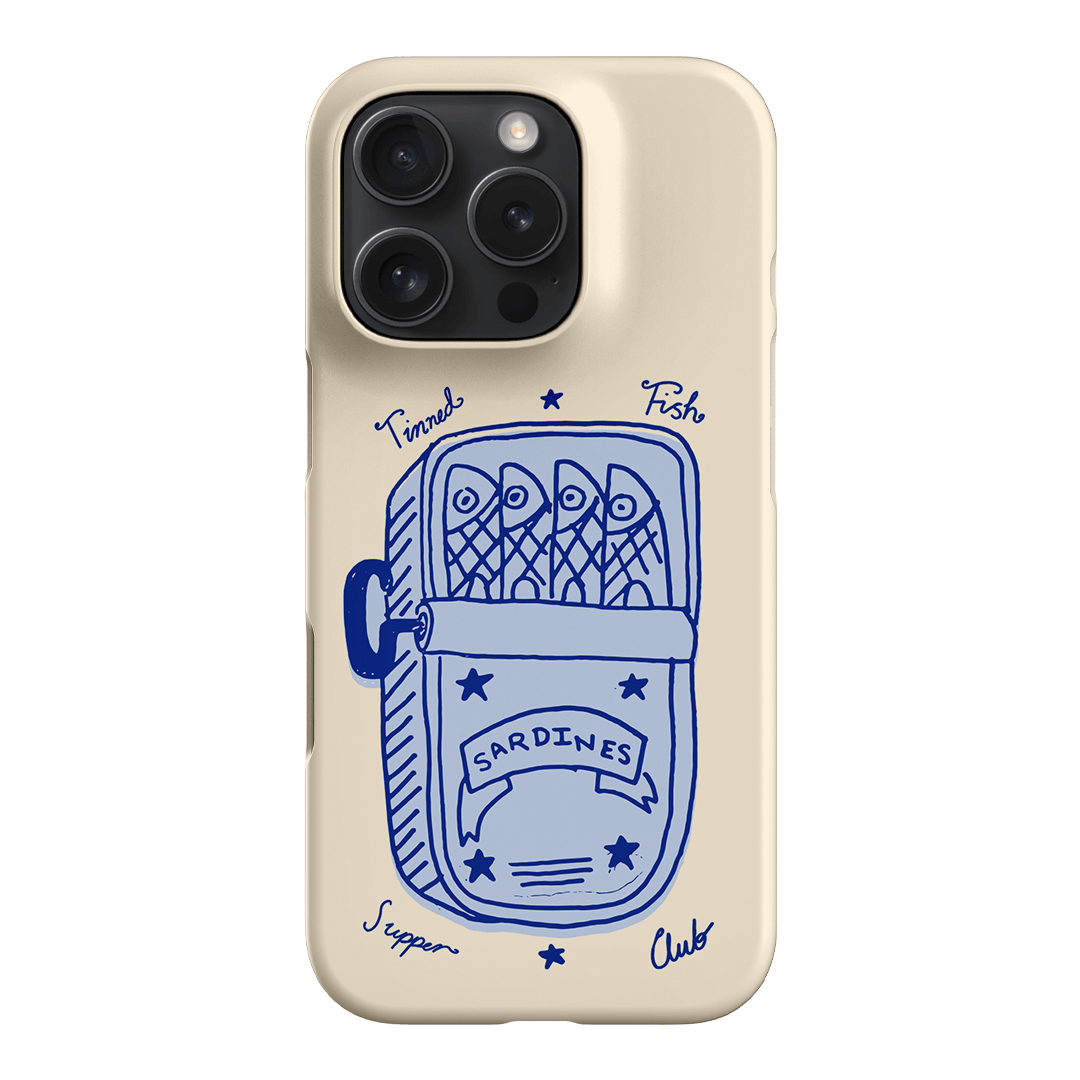 Sardine Social Blue Printed Phone Cases iPhone 16 Pro / Snap by The Dairy - The Dairy