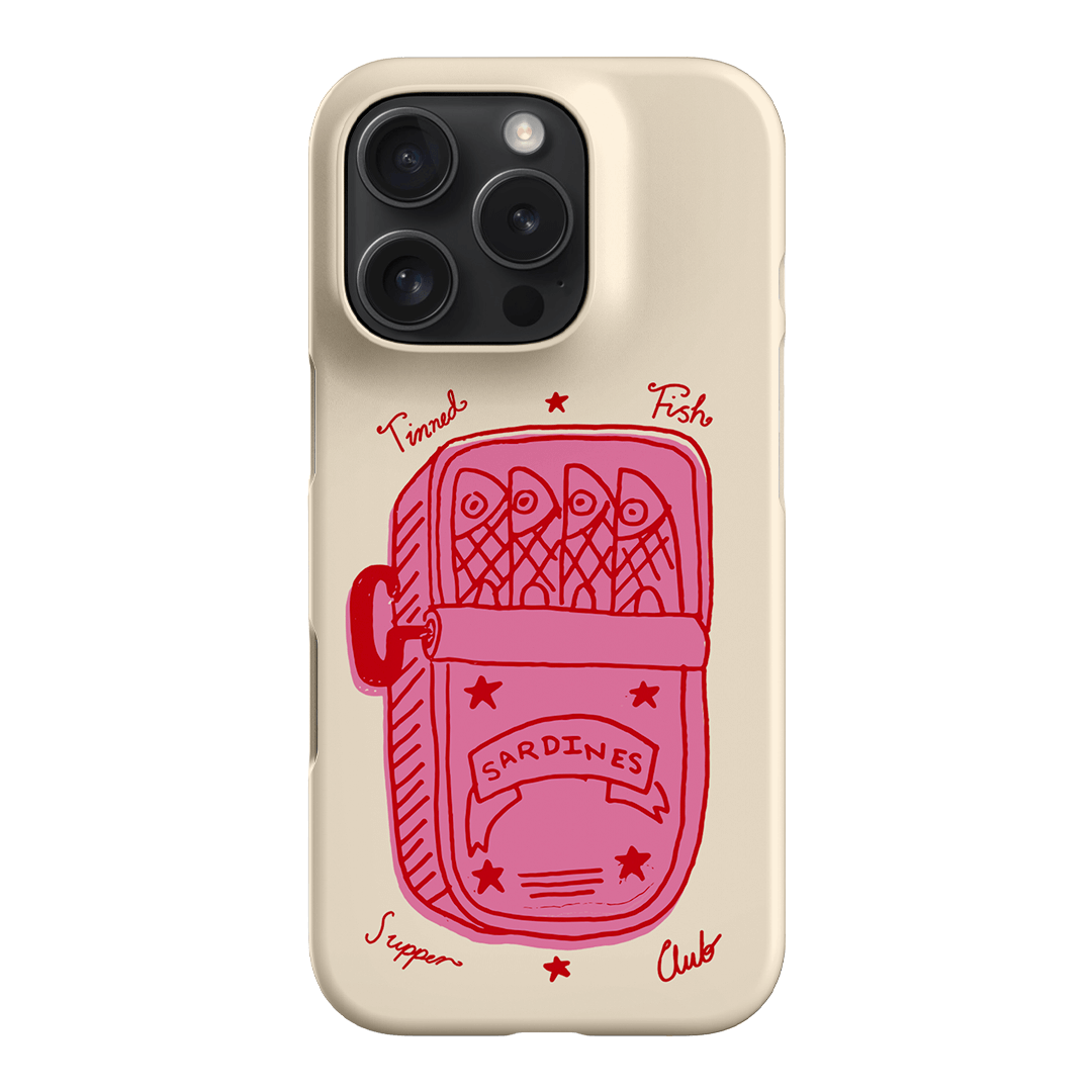 Sardine Social Red Printed Phone Cases iPhone 16 Pro / Snap by The Dairy - The Dairy