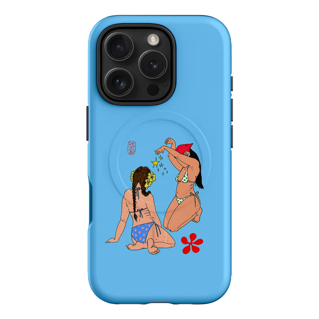 Babe Magic Blue Printed Phone Cases iPhone 16 Pro / Armoured MagSafe by Easty Beasty - The Dairy