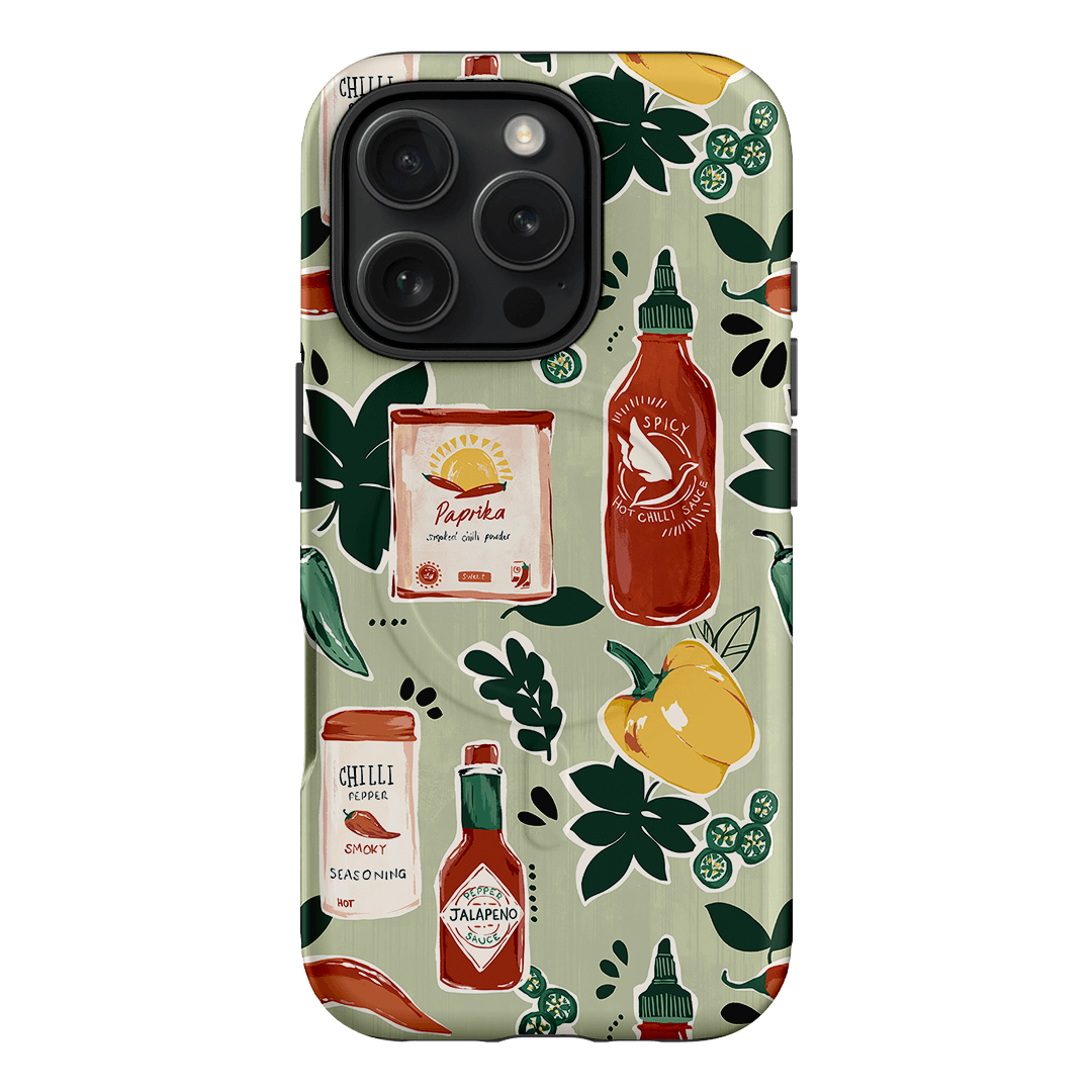 Chilli Pepper Printed Phone Cases iPhone 16 Pro / Armoured MagSafe by Charlie Taylor - The Dairy