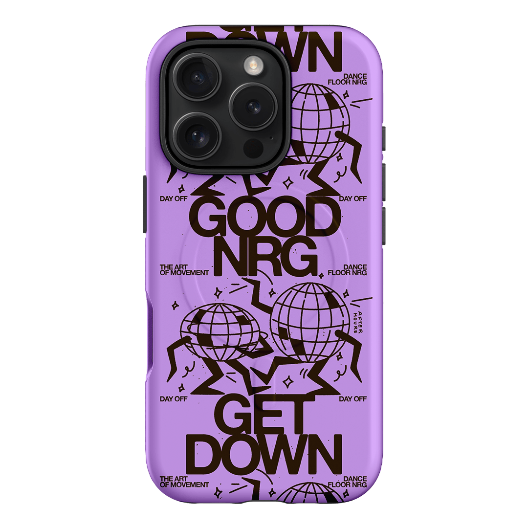 Good Energy in Purple Printed Phone Cases iPhone 16 Pro / Armoured MagSafe by After Hours - The Dairy