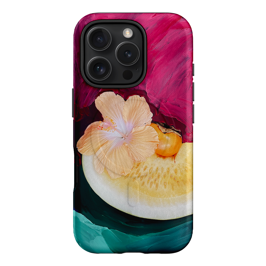 Hibiscus Melon Printed Phone Cases iPhone 16 Pro / Armoured MagSafe by Nicole Nelius - The Dairy