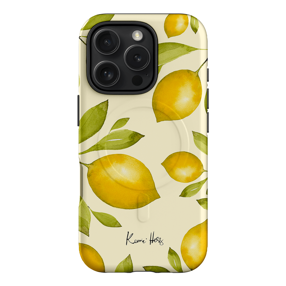 Summer Limone Printed Phone Cases iPhone 16 Pro / Armoured MagSafe by Kerrie Hess - The Dairy