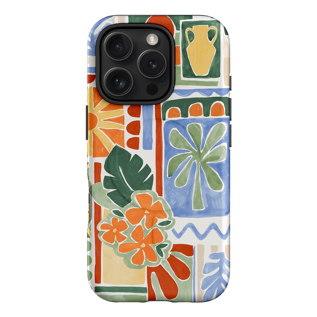 Tropicana Tile Printed Phone Cases iPhone 16 Pro / Armoured MagSafe by Charlie Taylor - The Dairy