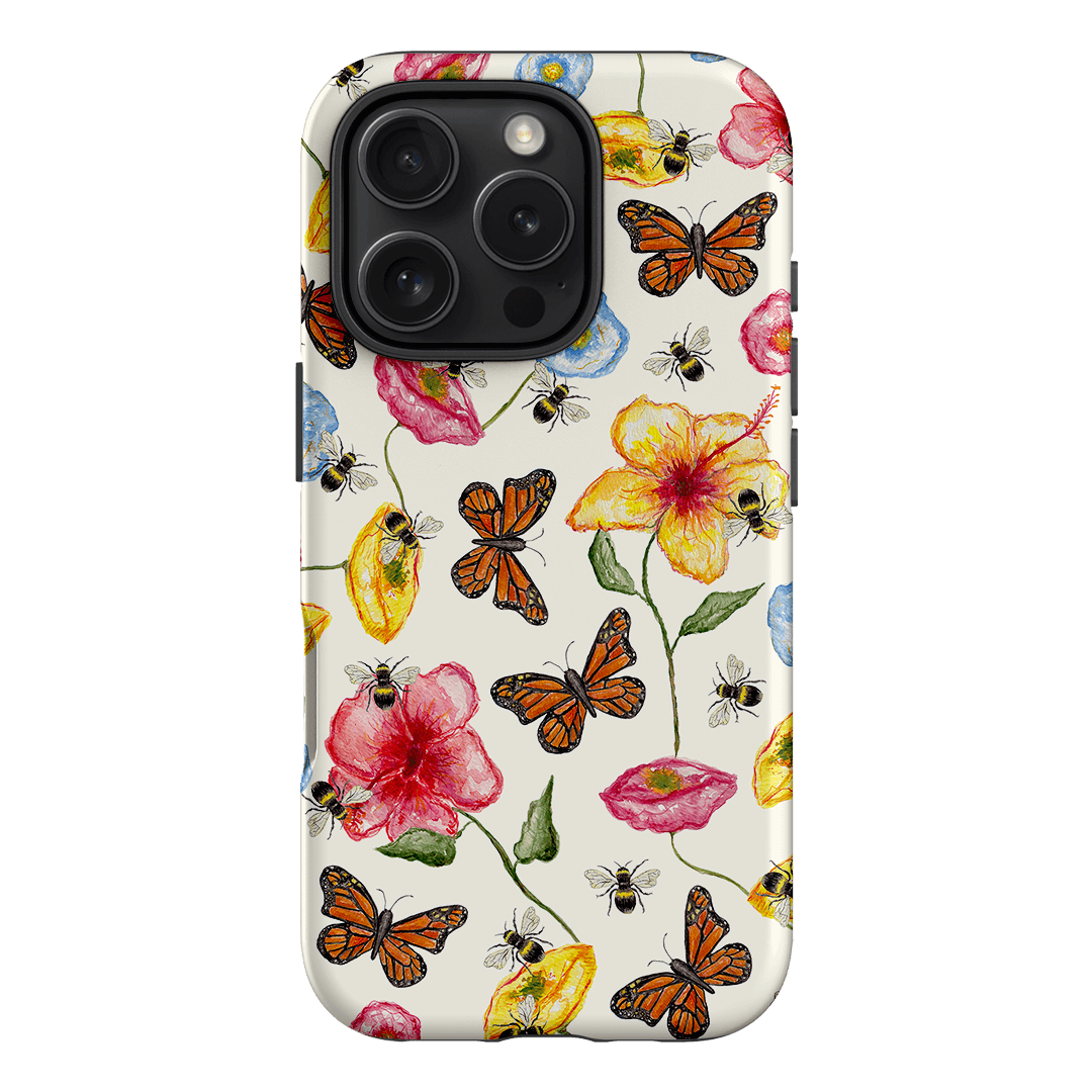 Butterflies & Bees Printed Phone Cases iPhone 16 Pro / Armoured by BG. Studio - The Dairy