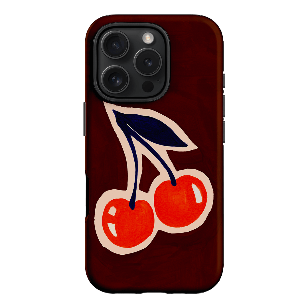 Cherries Printed Phone Cases iPhone 16 Pro / Armoured by Studio Bon - The Dairy