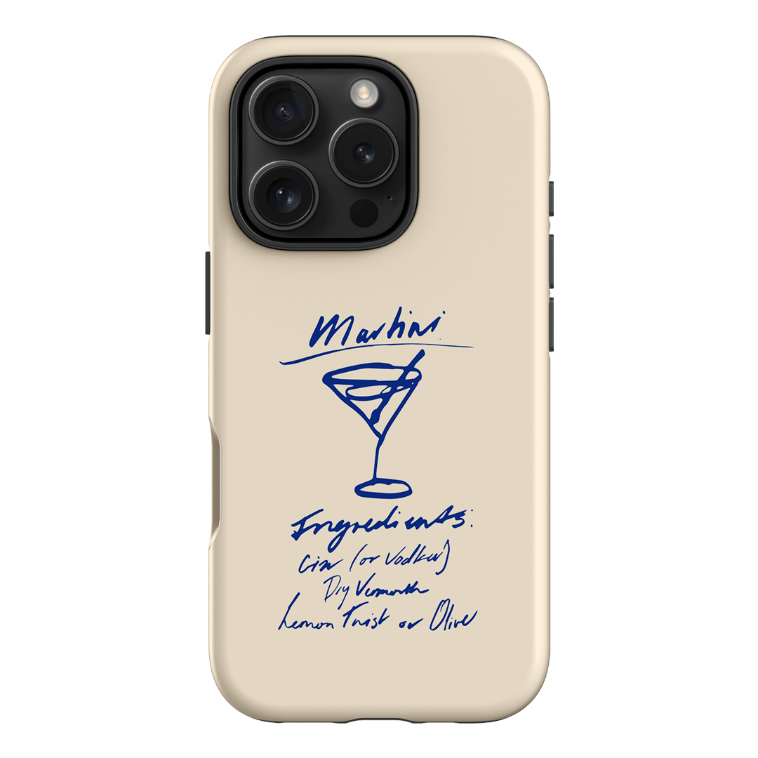 Martini Mood Cream Printed Phone Cases iPhone 16 Pro / Armoured by The Dairy - The Dairy