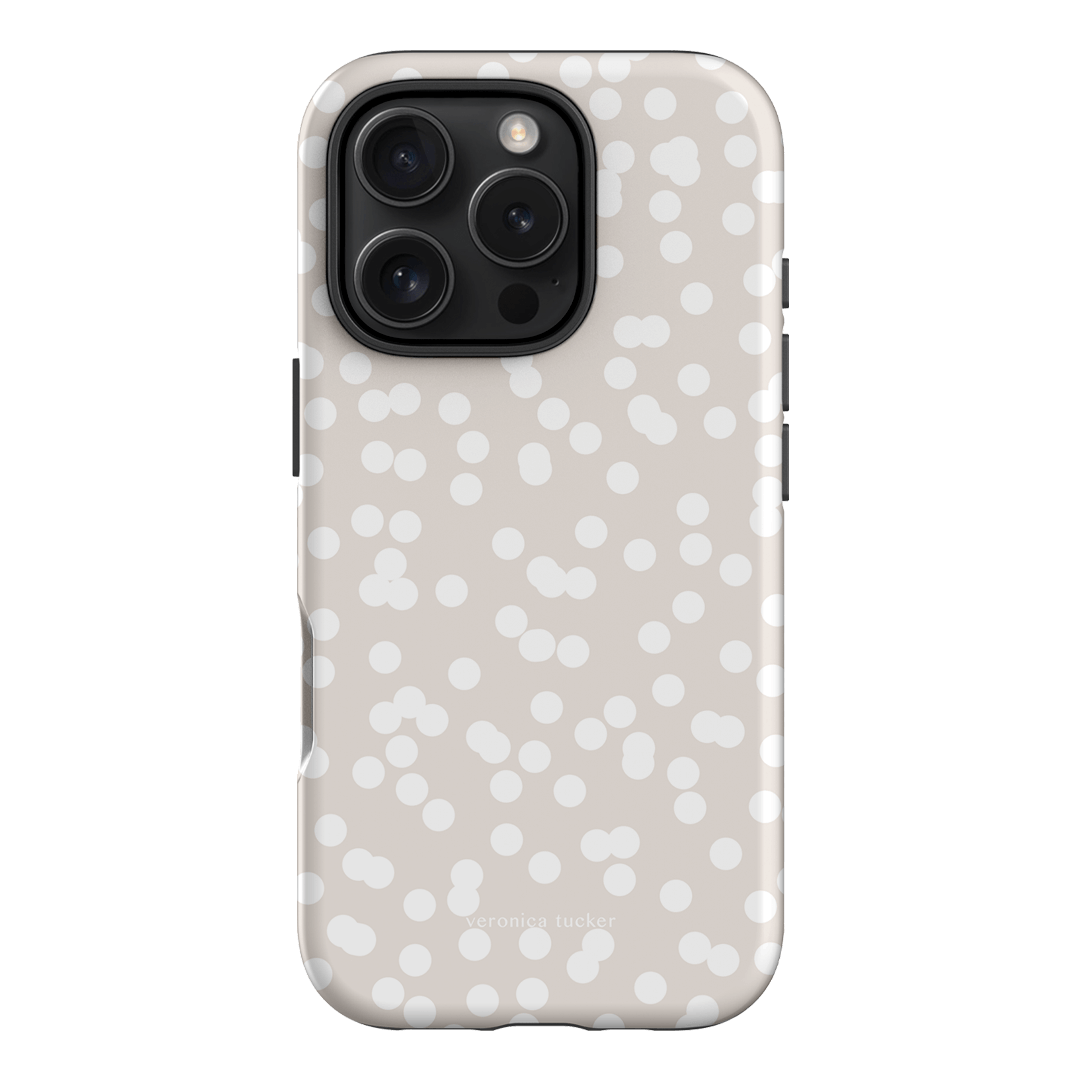 Mini Confetti White Printed Phone Cases iPhone 16 Pro / Armoured by Veronica Tucker - The Dairy