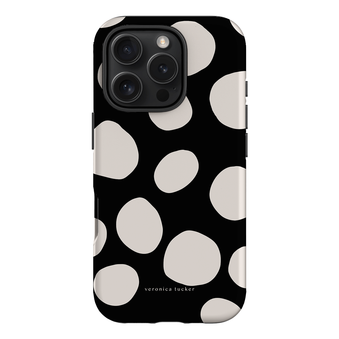 Pebbles Noir Printed Phone Cases iPhone 16 Pro / Armoured by Veronica Tucker - The Dairy