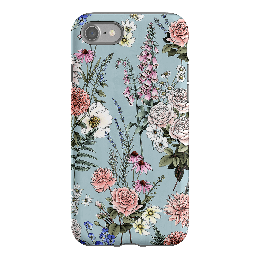 Garden Party Blue Printed Phone Cases iPhone SE / Armoured by Typoflora - The Dairy