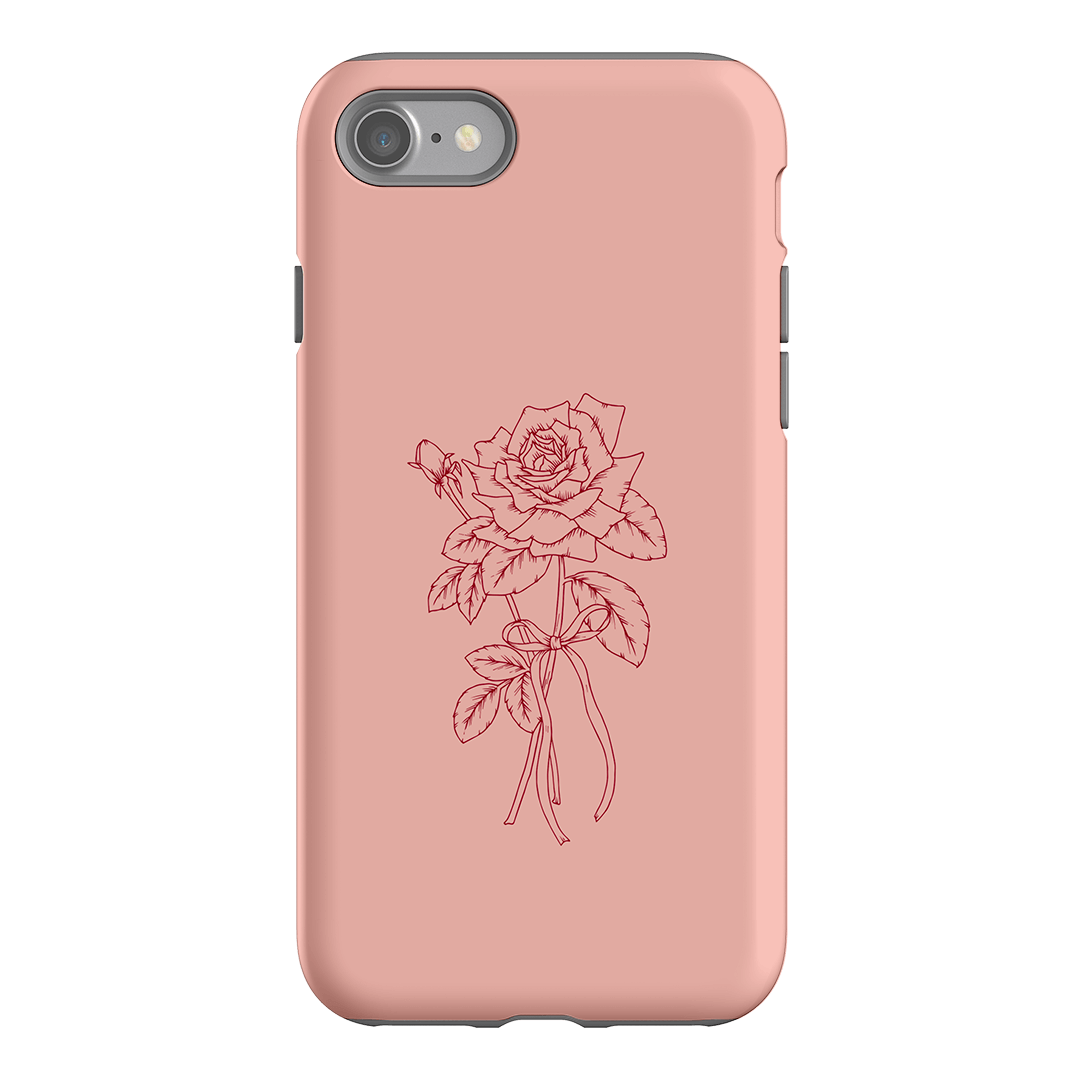 Pink Rose Printed Phone Cases iPhone SE / Armoured by Typoflora - The Dairy