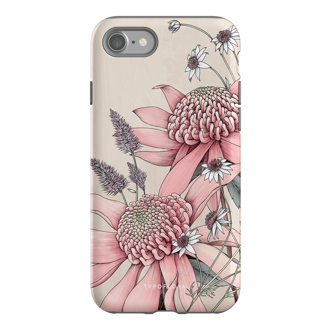Pink Waratah Printed Phone Cases iPhone SE / Armoured by Typoflora - The Dairy