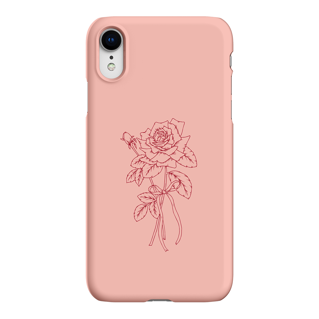 Pink Rose Printed Phone Cases iPhone XR / Snap by Typoflora - The Dairy