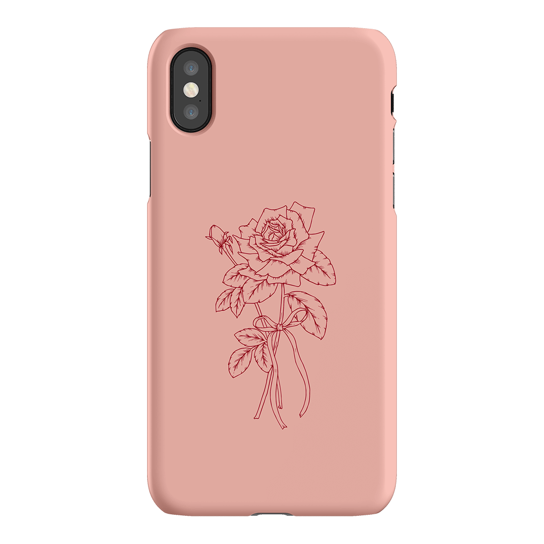 Pink Rose Printed Phone Cases iPhone XS / Snap by Typoflora - The Dairy