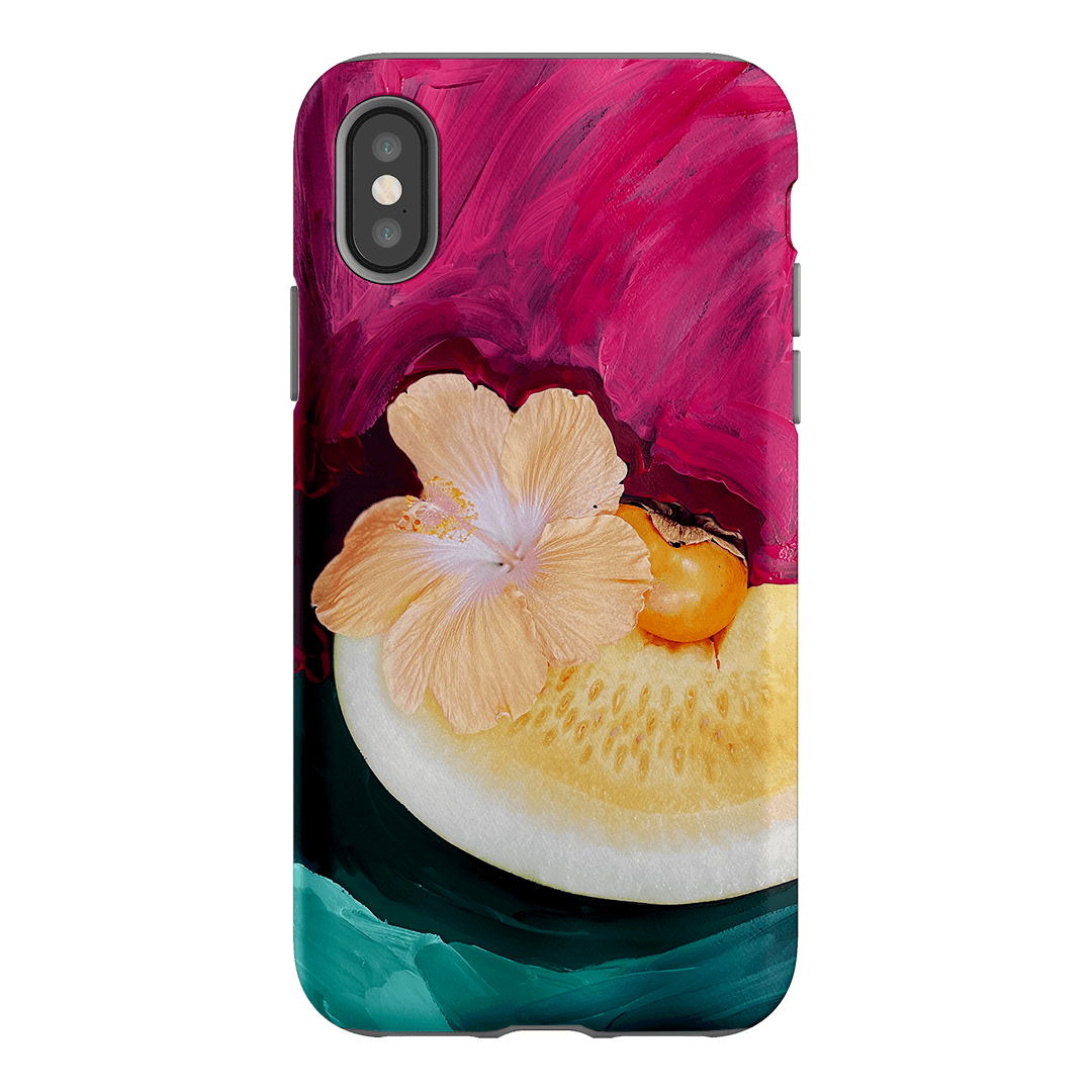 Hibiscus Melon Printed Phone Cases iPhone XS / Armoured by Nicole Nelius - The Dairy