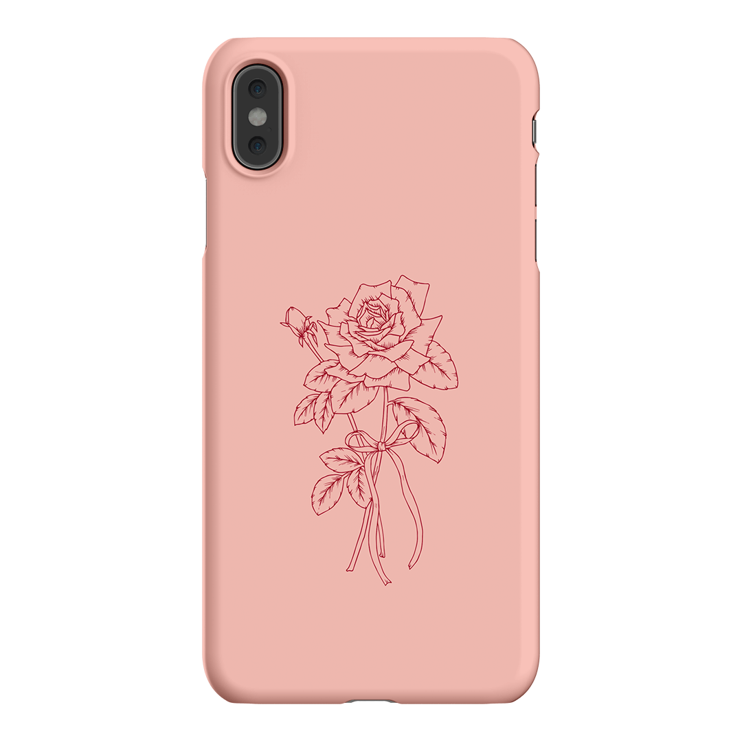 Pink Rose Printed Phone Cases iPhone XS Max / Snap by Typoflora - The Dairy