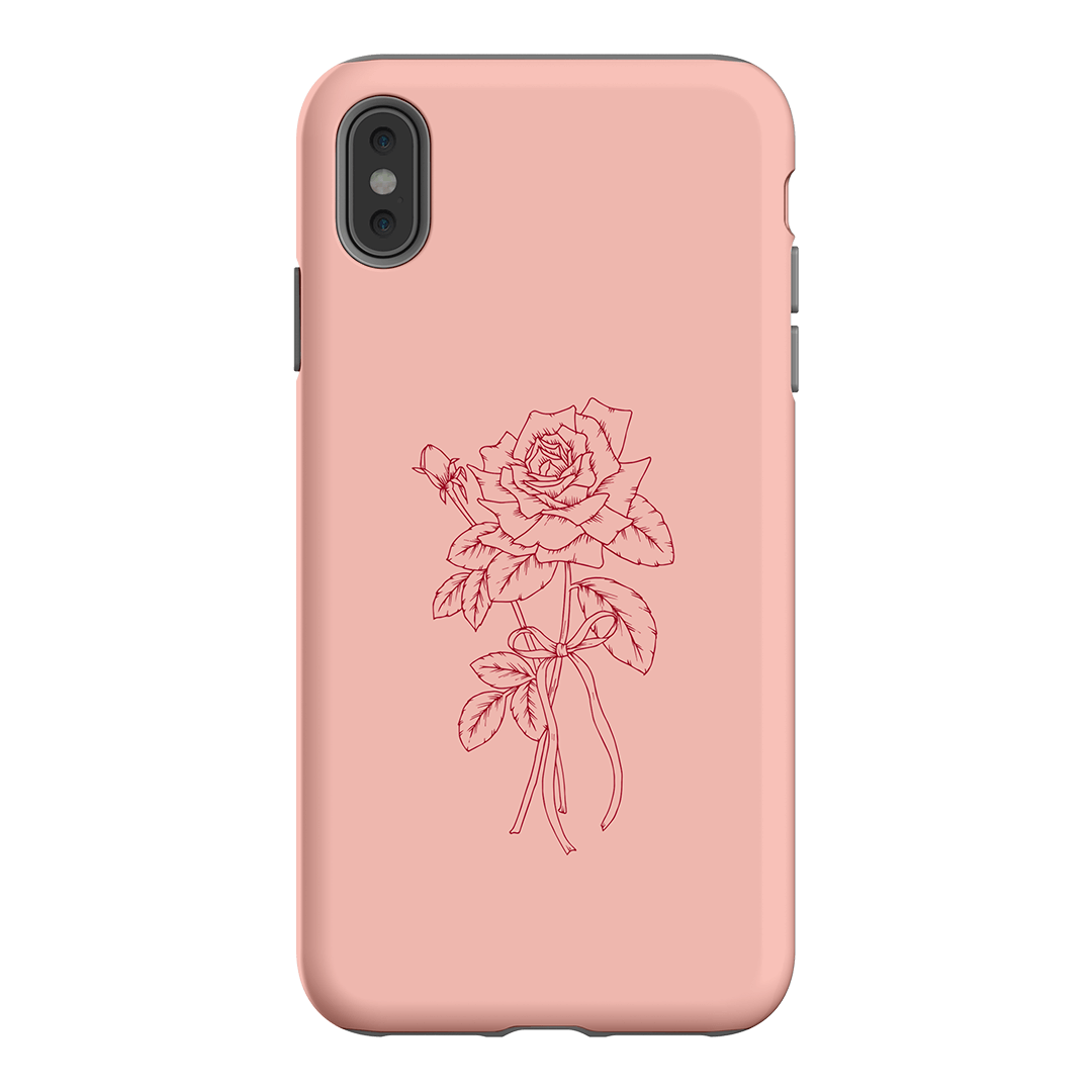 Pink Rose Printed Phone Cases iPhone XS Max / Armoured by Typoflora - The Dairy
