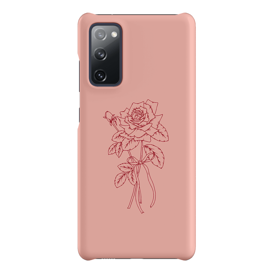 Pink Rose Printed Phone Cases Samsung Galaxy S20 FE / Snap by Typoflora - The Dairy
